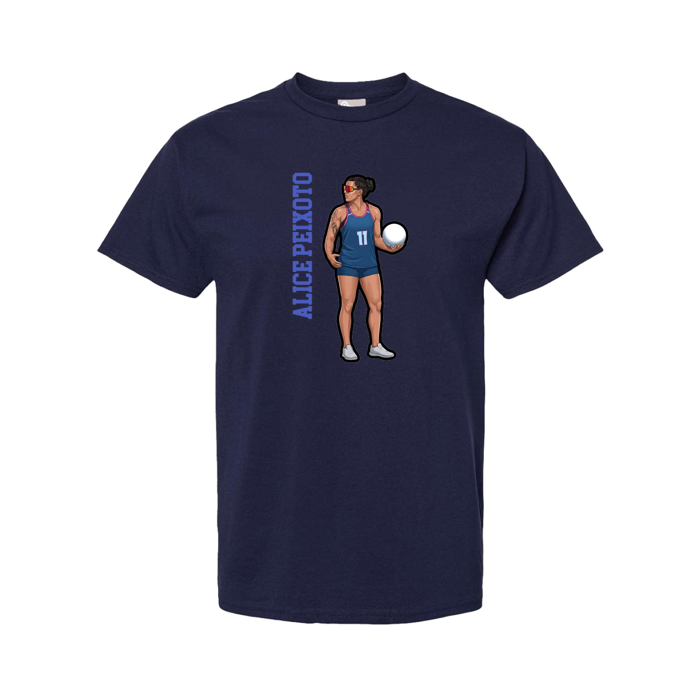 Youth Tee — Name Vertical in Navy