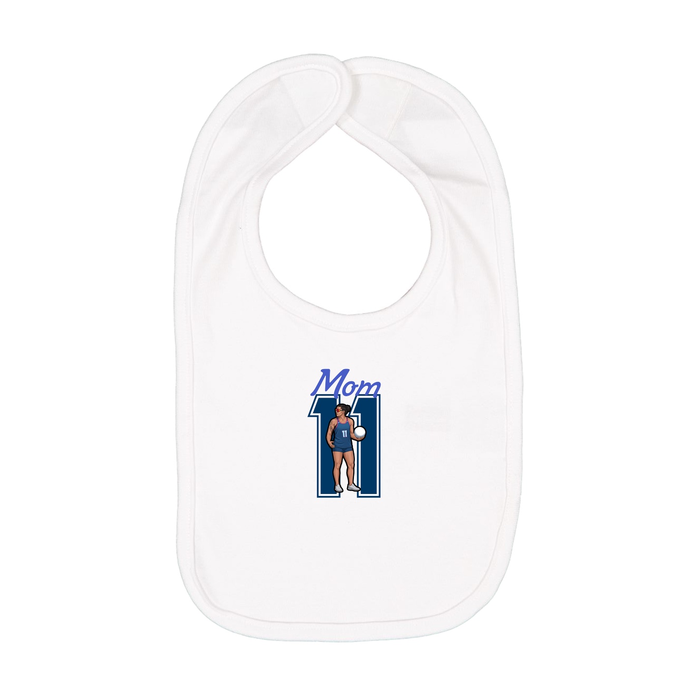 Infant Bib — Mothers Day Shirsey in White