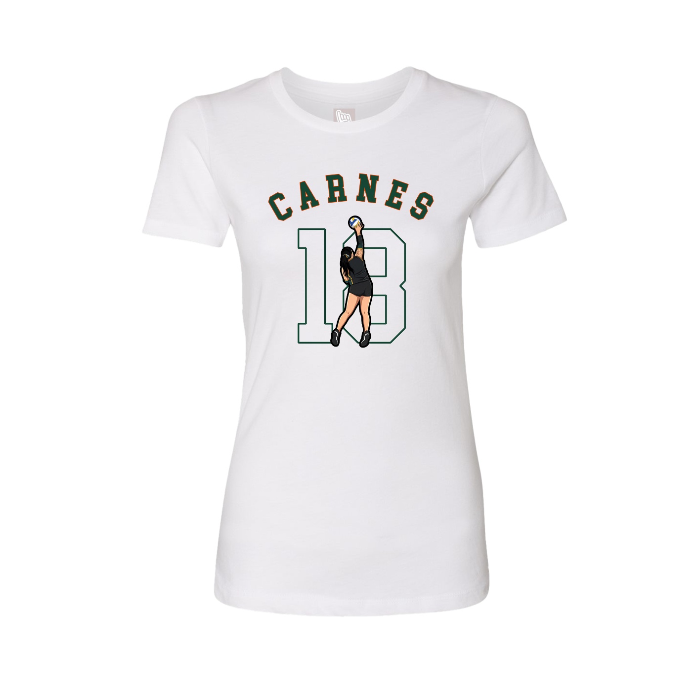 Fitted Women's Tee — Shirsey Arch in White