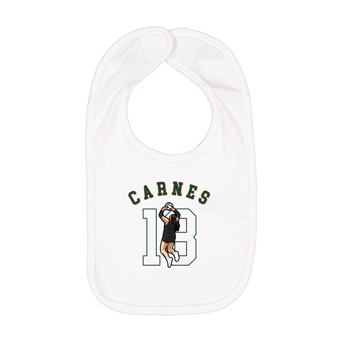 Infant Bib — Shirsey Arch in White