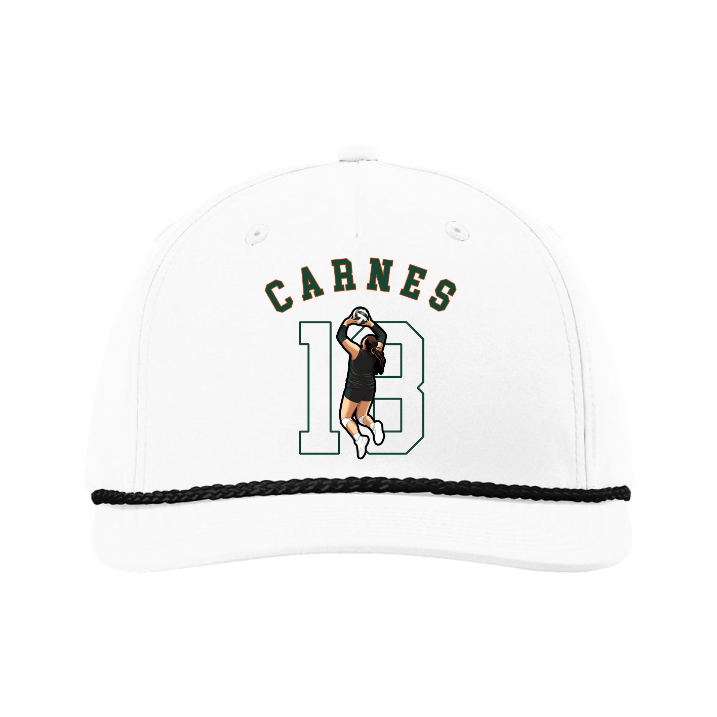 Five-Panel Classic Rope Cap — Shirsey Arch in White