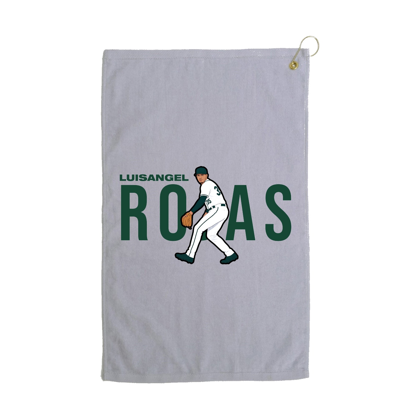 Golf Towel — Player Name in Grey