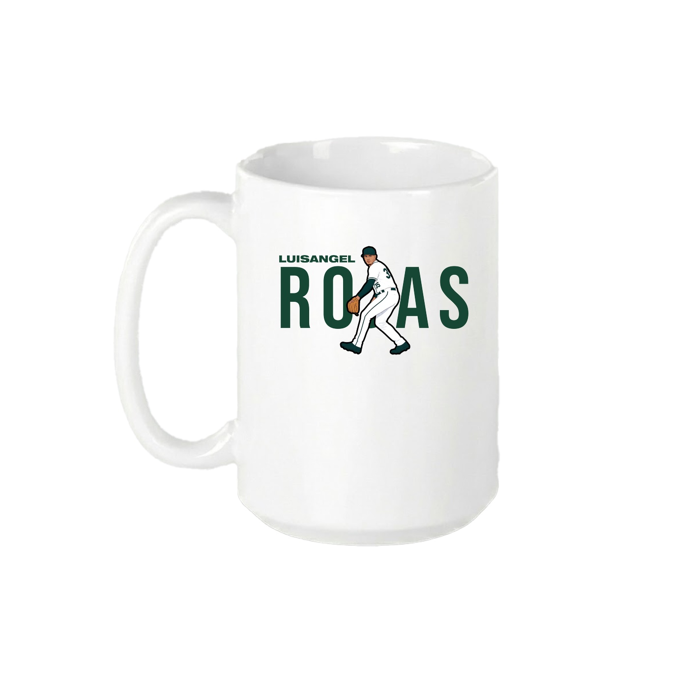15oz Coffee Mug — Player Name in White