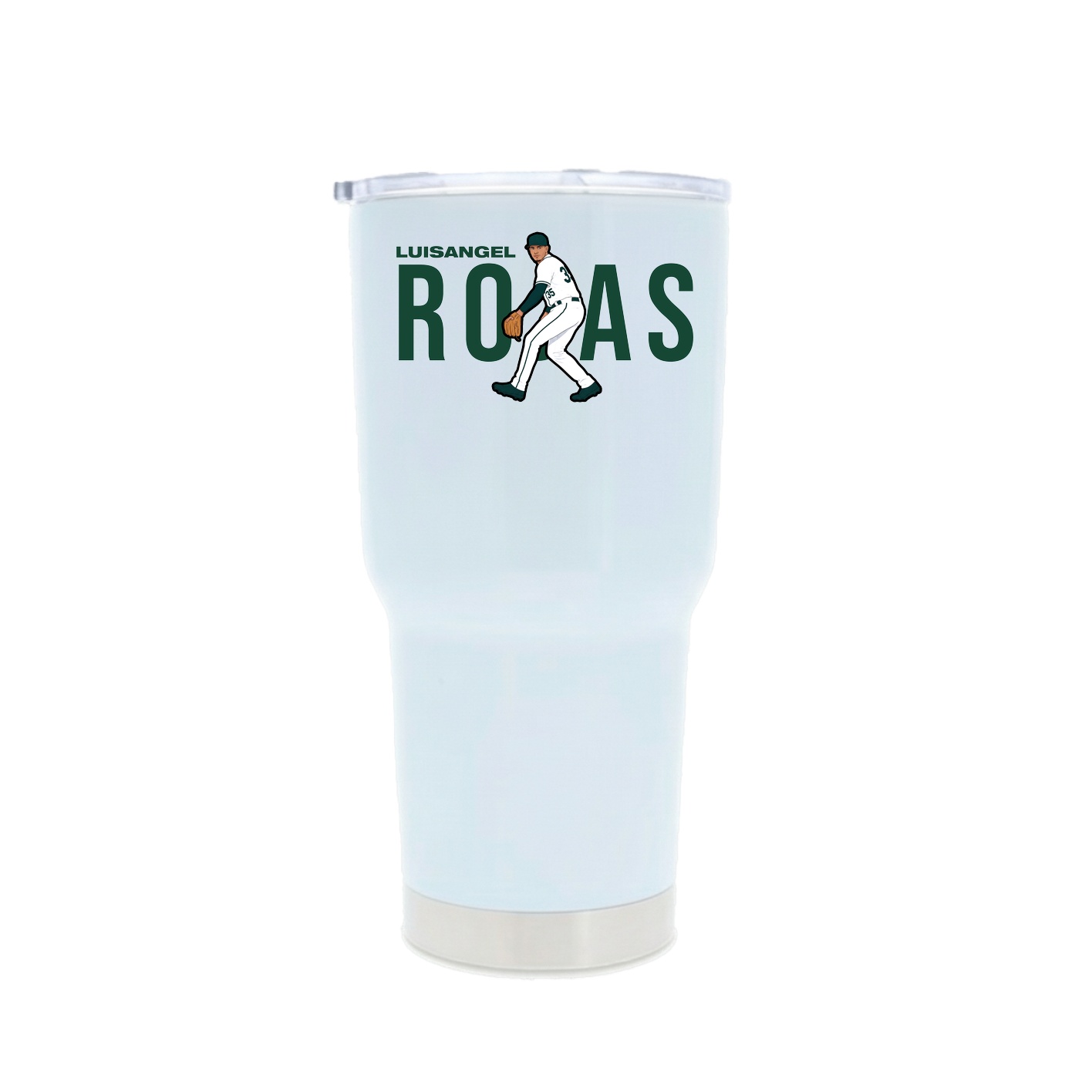 30oz Stainless Steel Tumbler — Player Name in White
