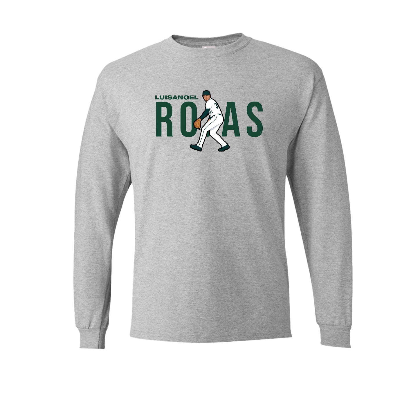 Long Sleeve Tee — Player Name in Grey