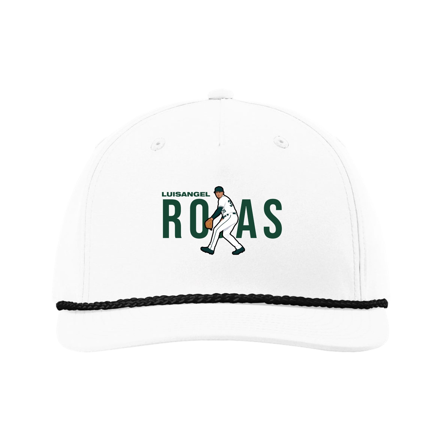 Five-Panel Classic Rope Cap — Player Name in White
