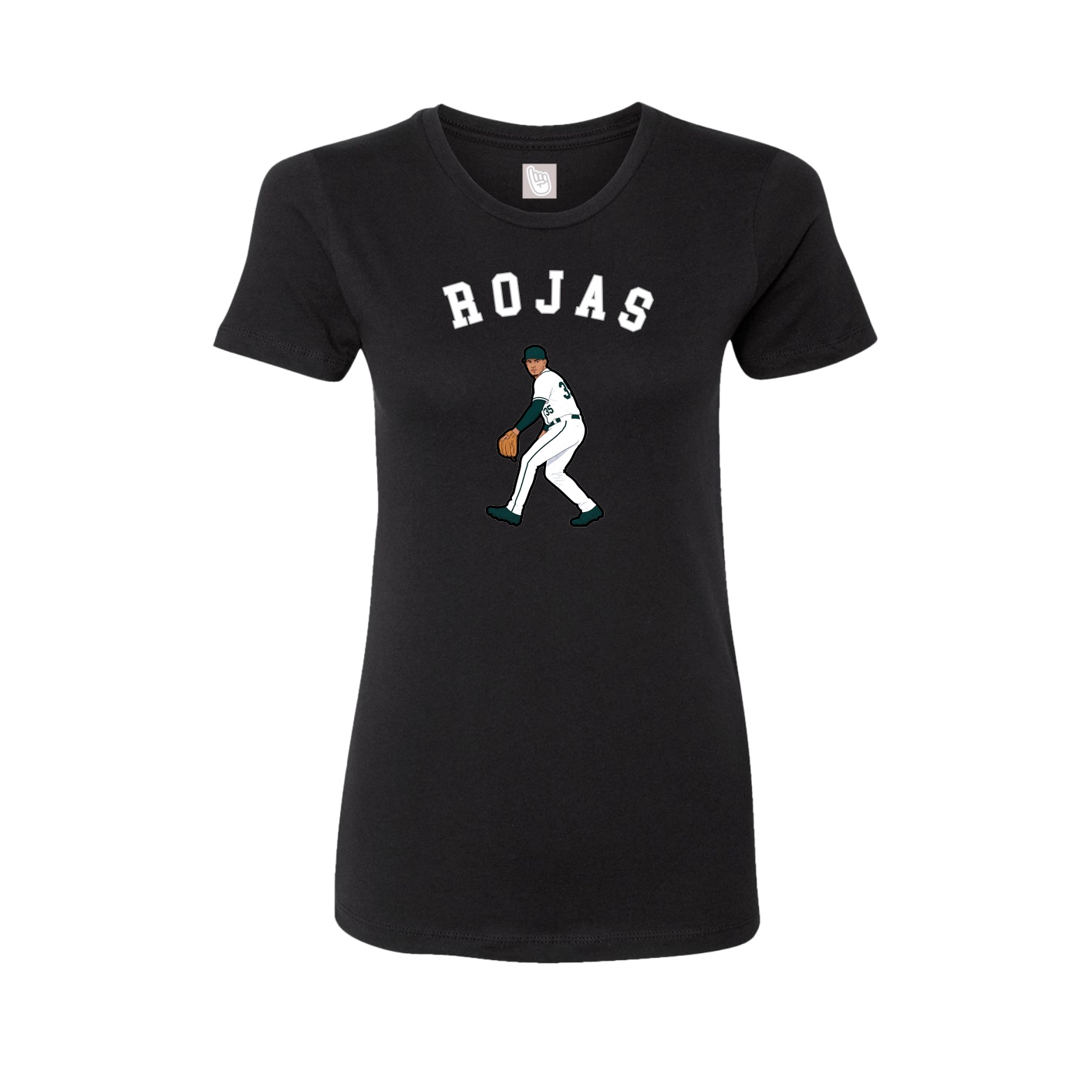 Fitted Women's Tee — Shirsey Arch in Black