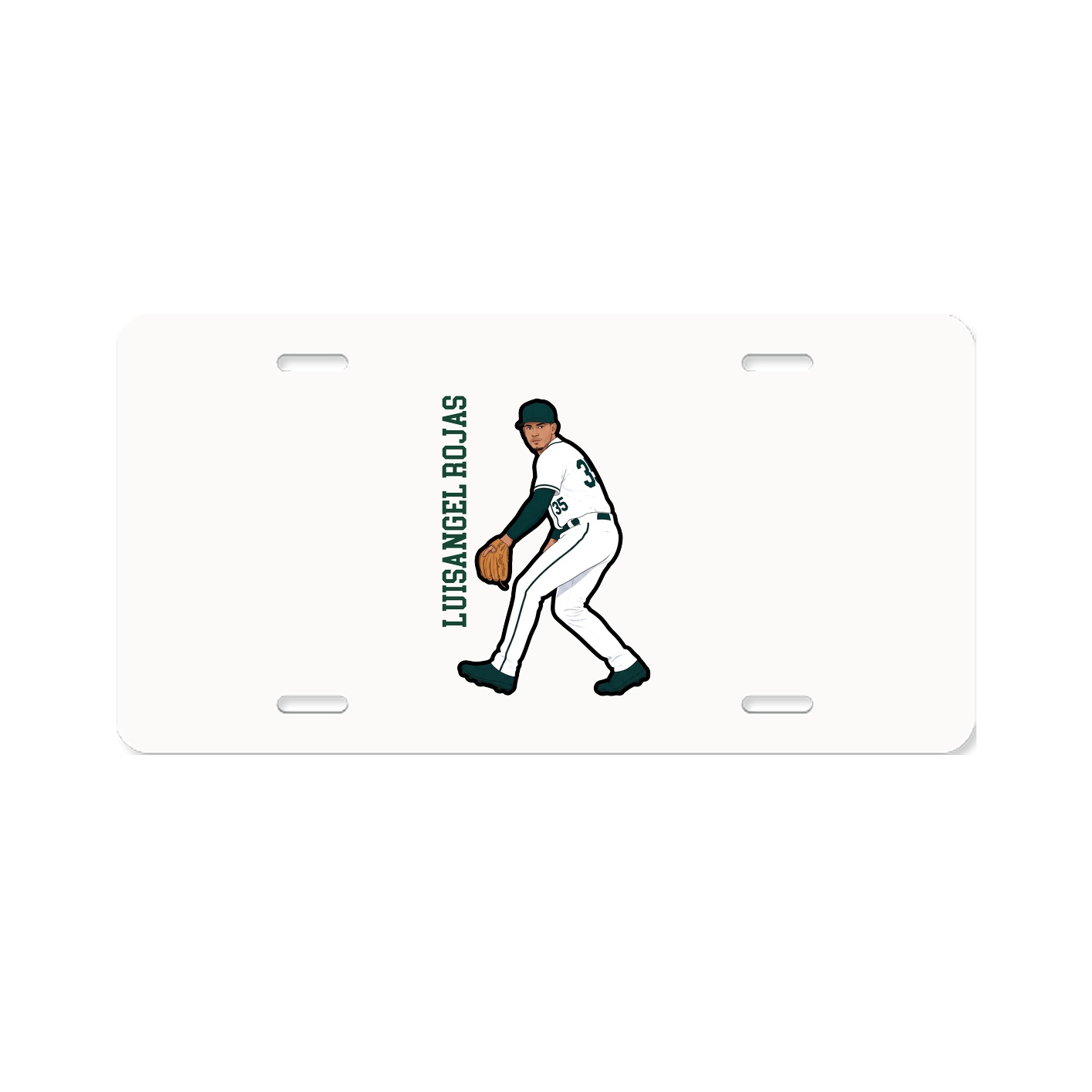 License Plate — Name Vertical in Classic