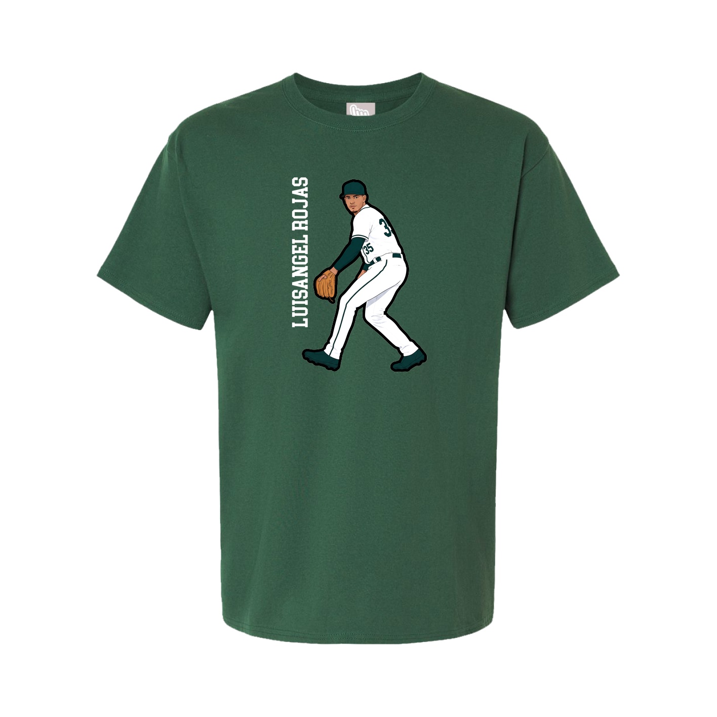 Youth Tee — Name Vertical in Green