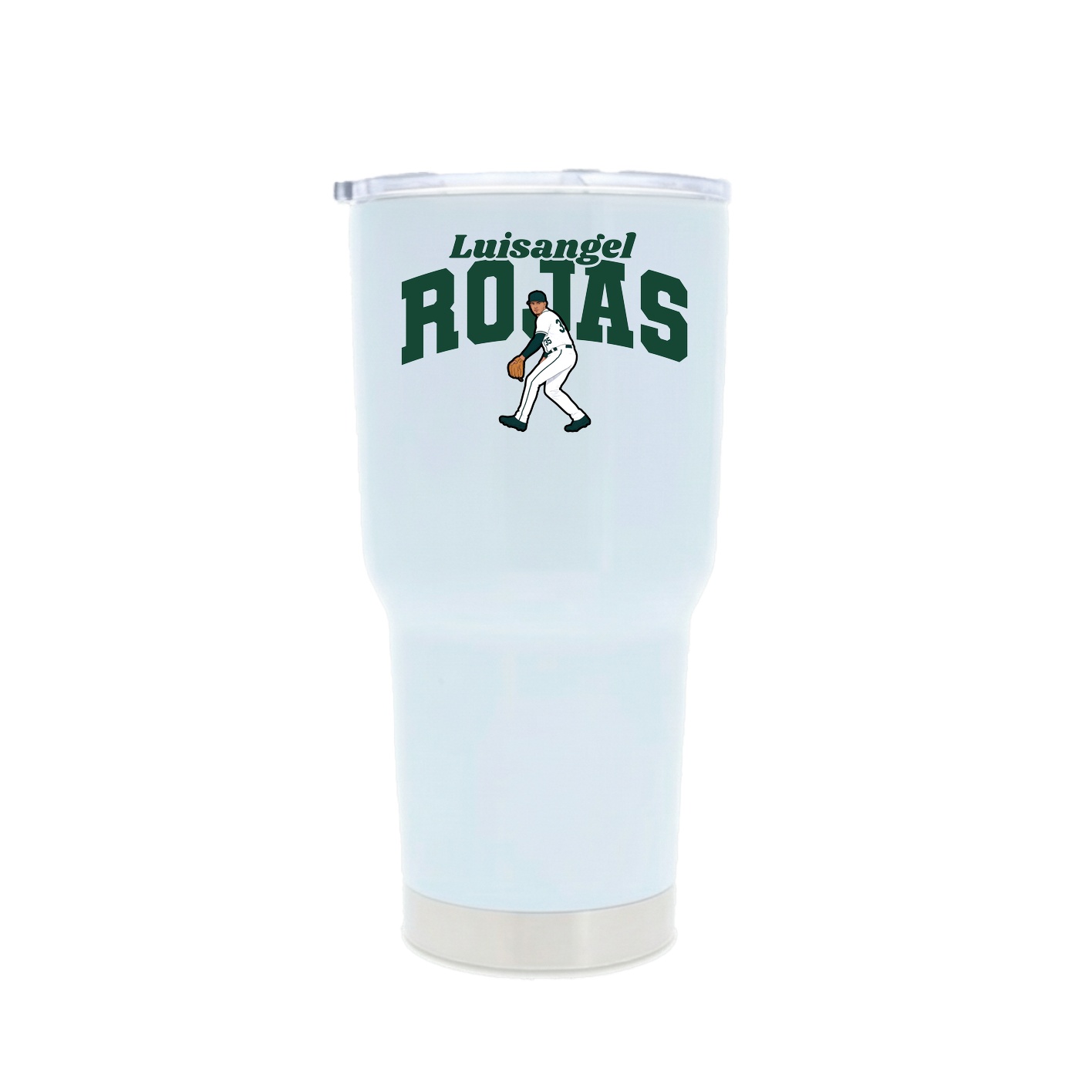 30oz Stainless Steel Tumbler — Signature Arch in White