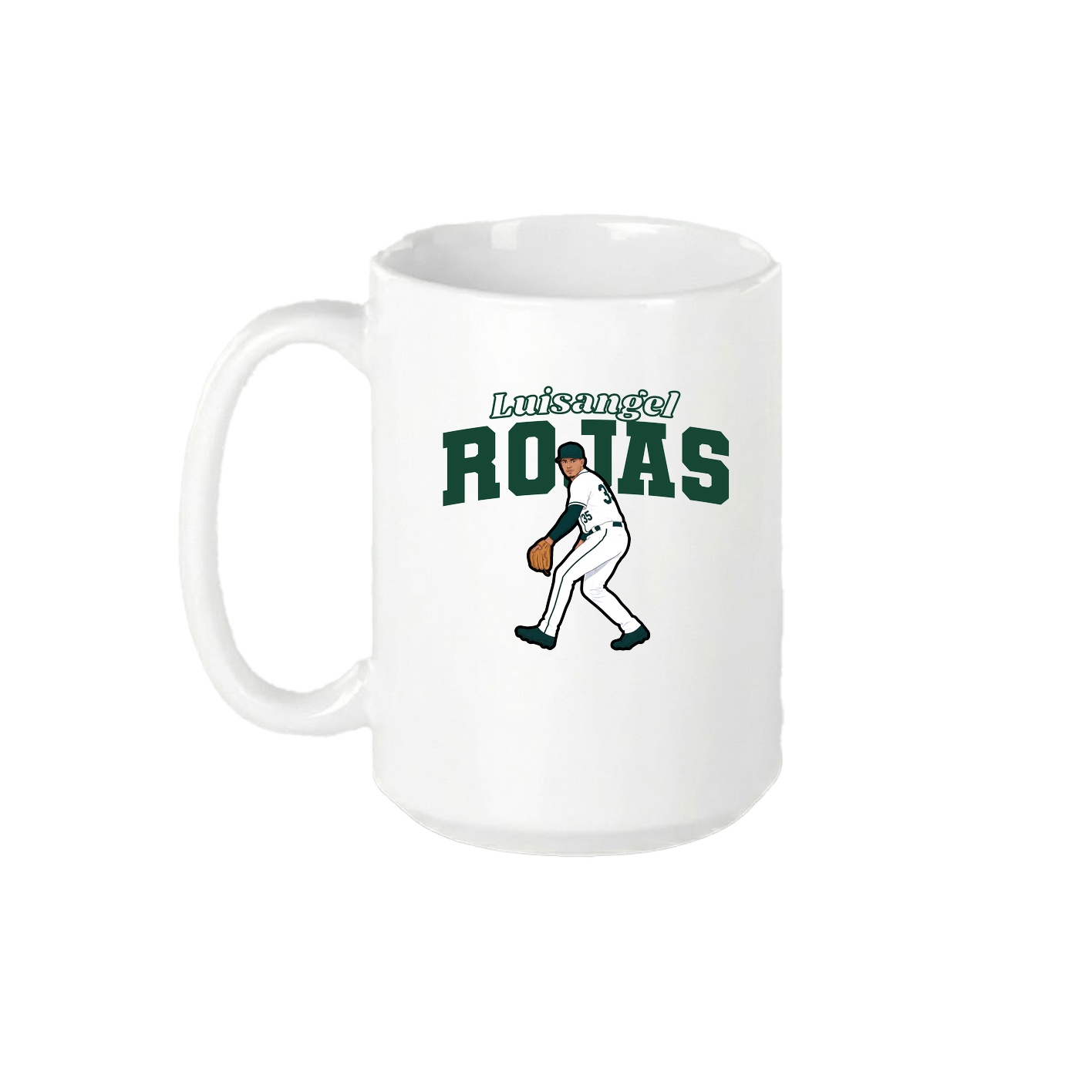 15oz Coffee Mug — Name Arch in White