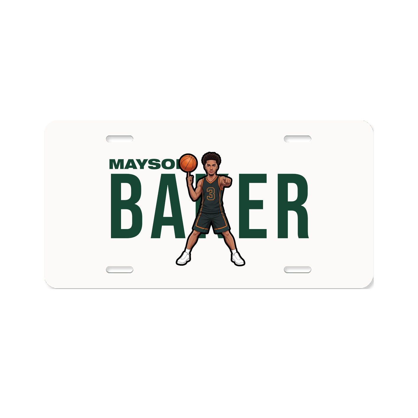 License Plate — Player Name in Classic