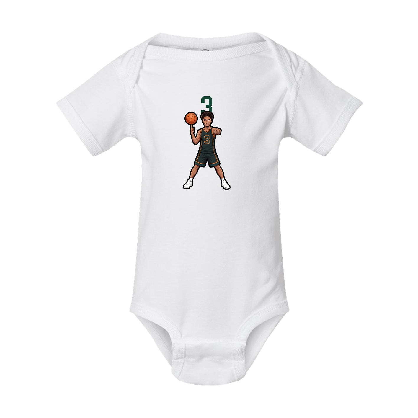 Baby Onesie — Number Top in White