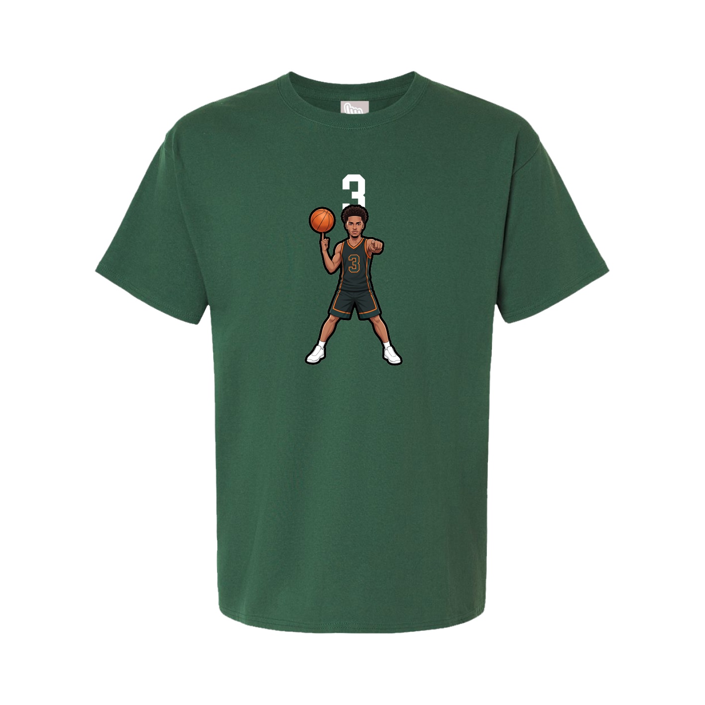 Youth Tee — Number Top in Green