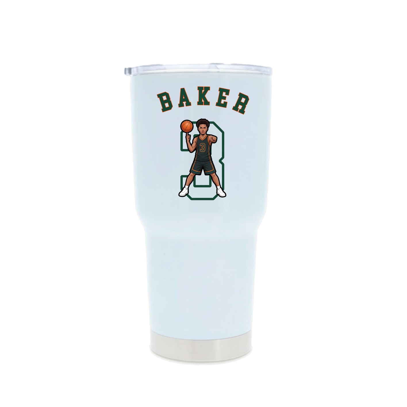 30oz Stainless Steel Tumbler — Shirsey Arch in White