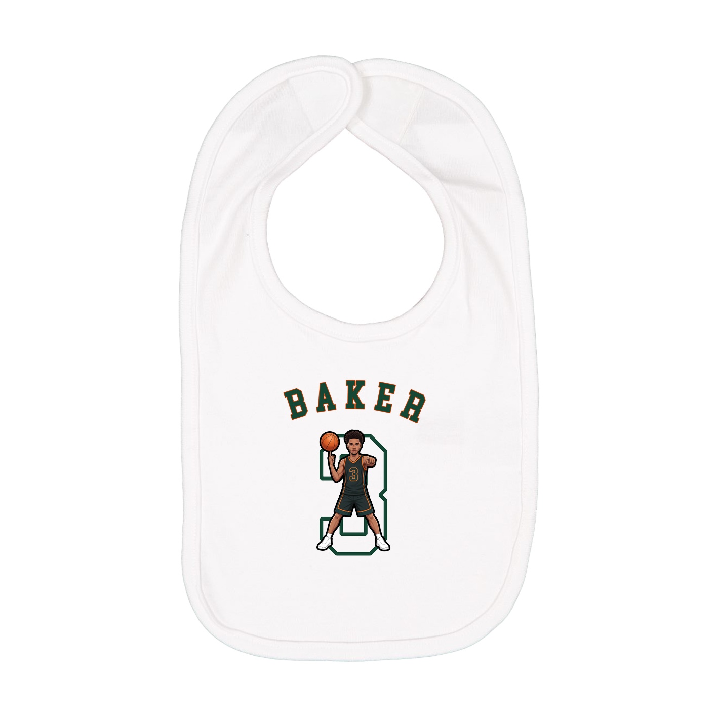 Infant Bib — Shirsey Arch in White