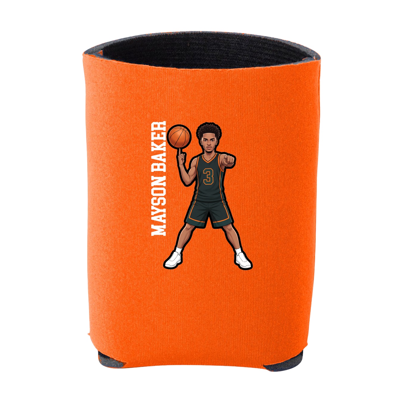 Can Holder — Name Vertical in Orange