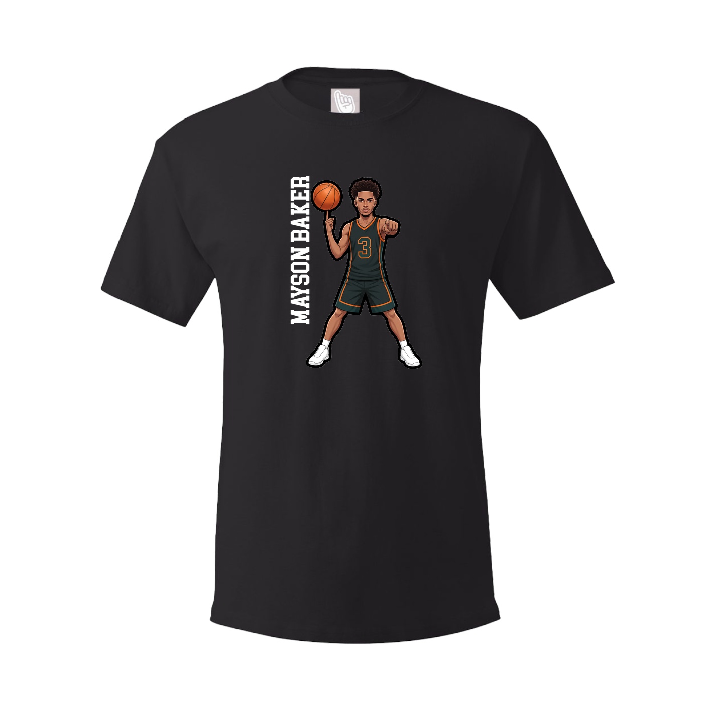 Tee — Name Vertical in Black