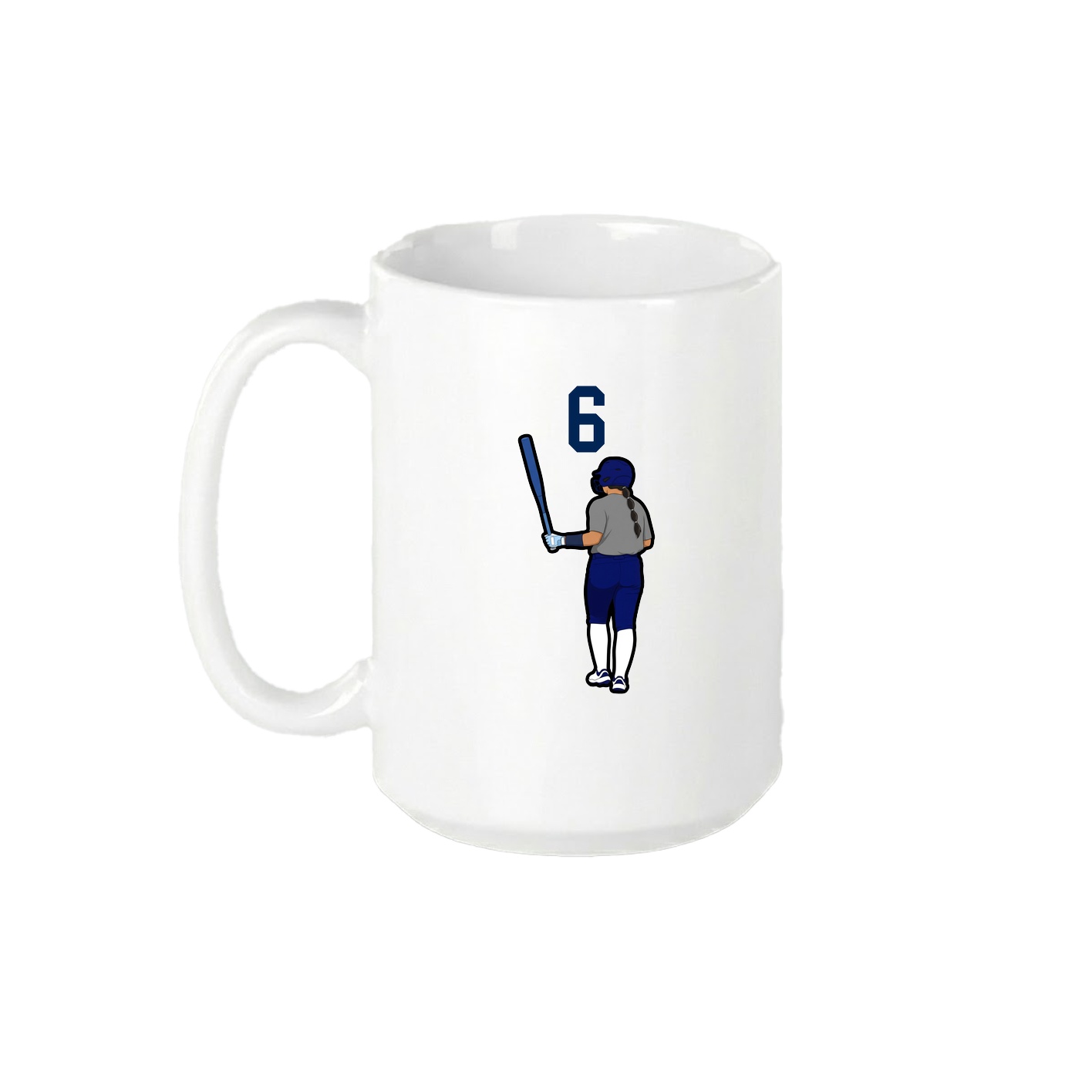 15oz Coffee Mug — Number Top in White