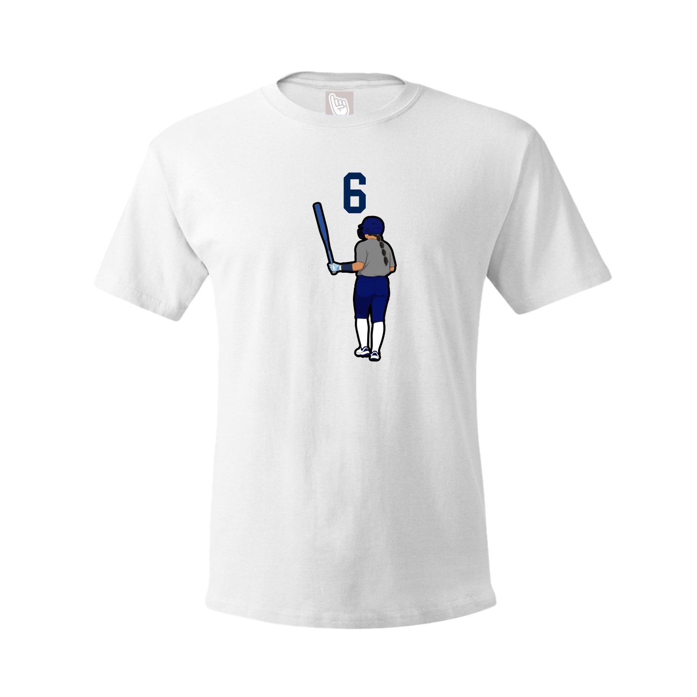 Youth Tee — Number Top in White