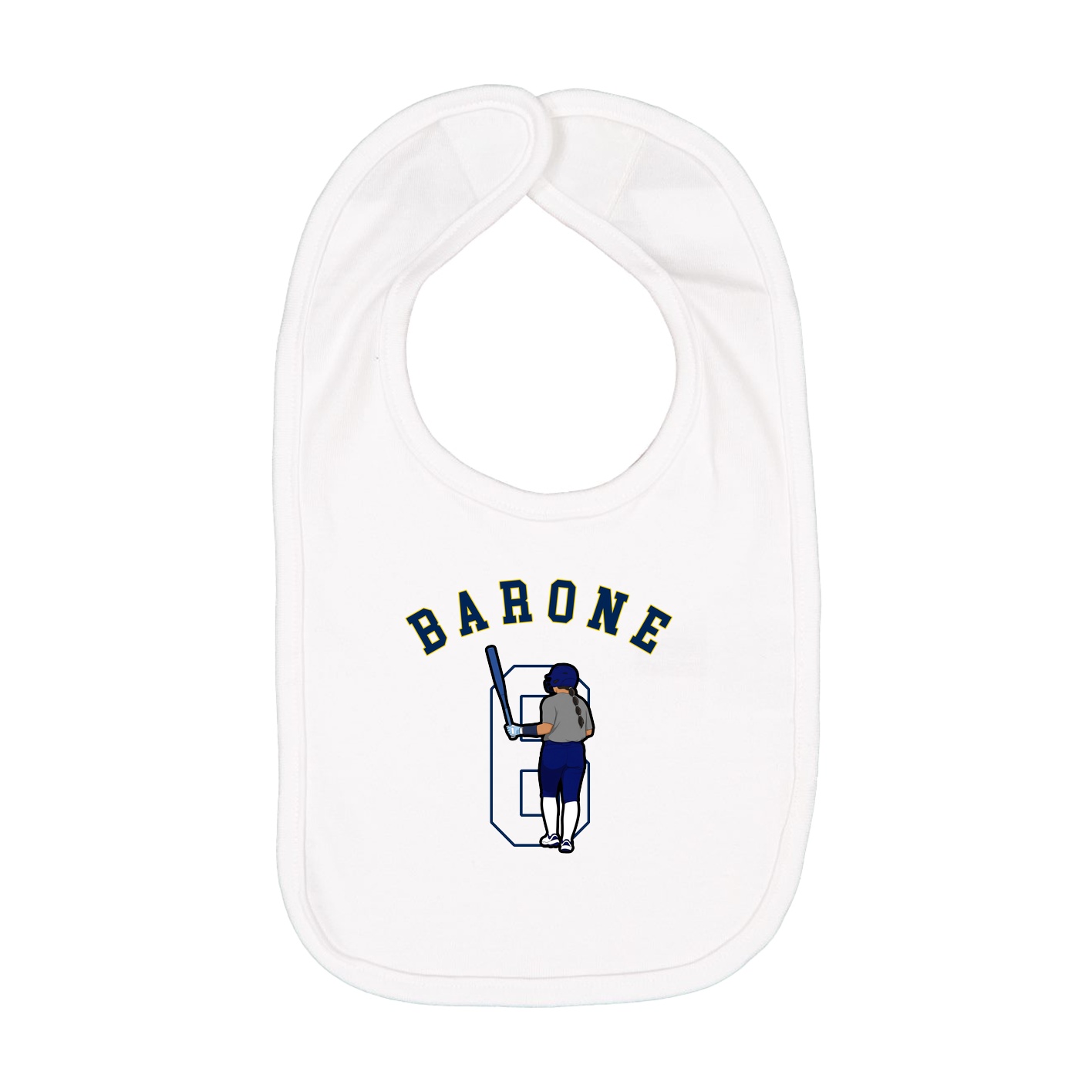 Infant Bib — Shirsey Arch in White