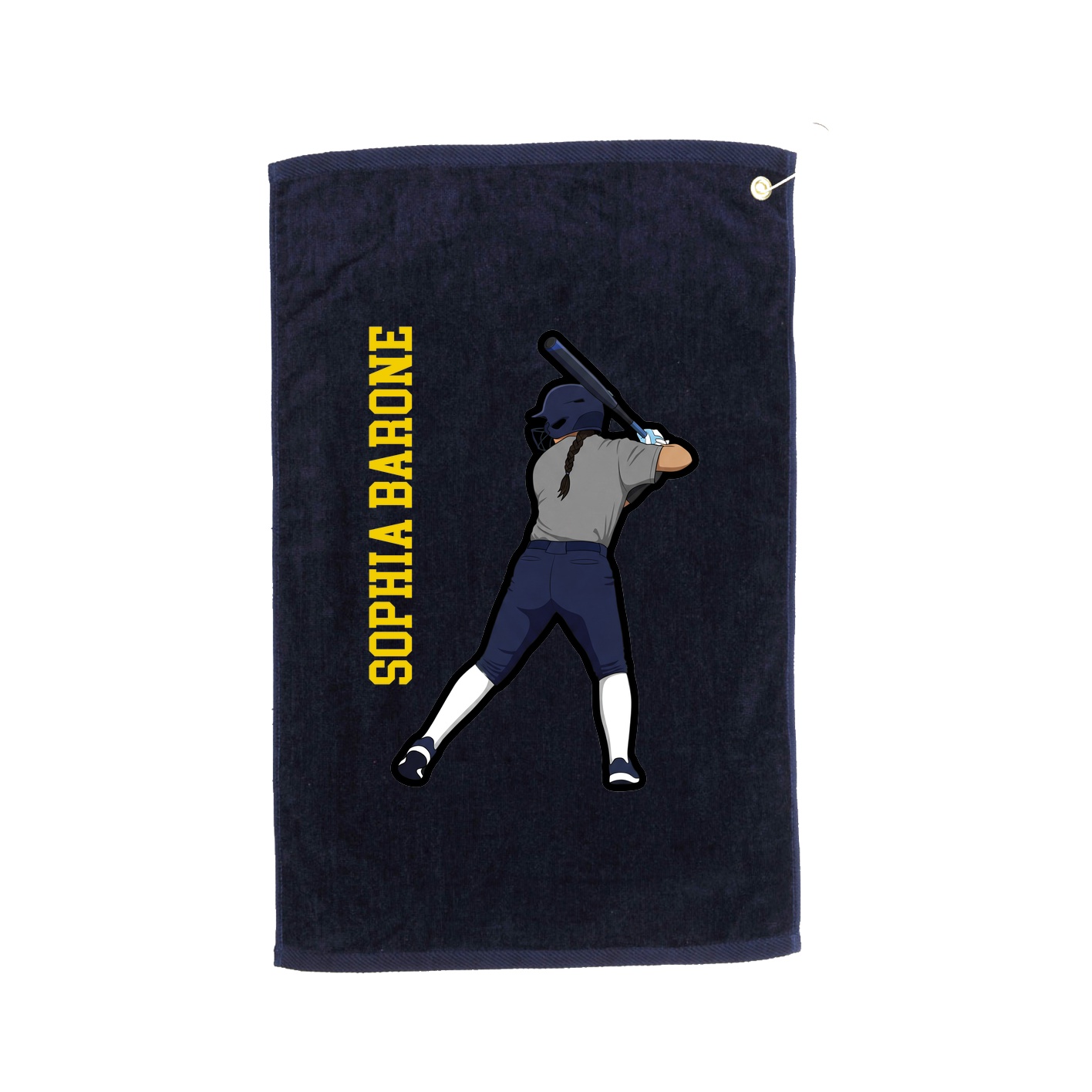 Golf Towel — Name Vertical in Navy