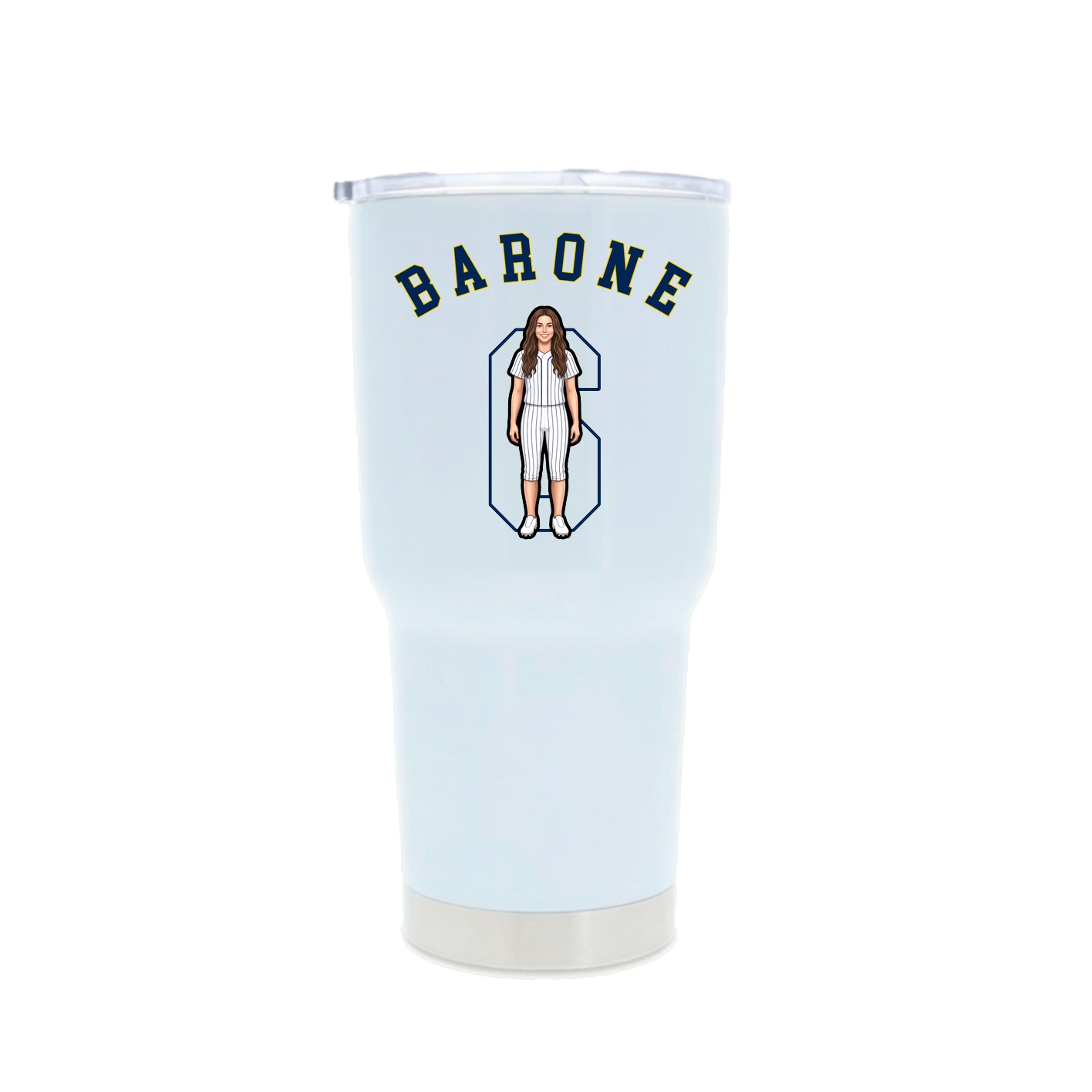 30oz Stainless Steel Tumbler — Shirsey Arch in White