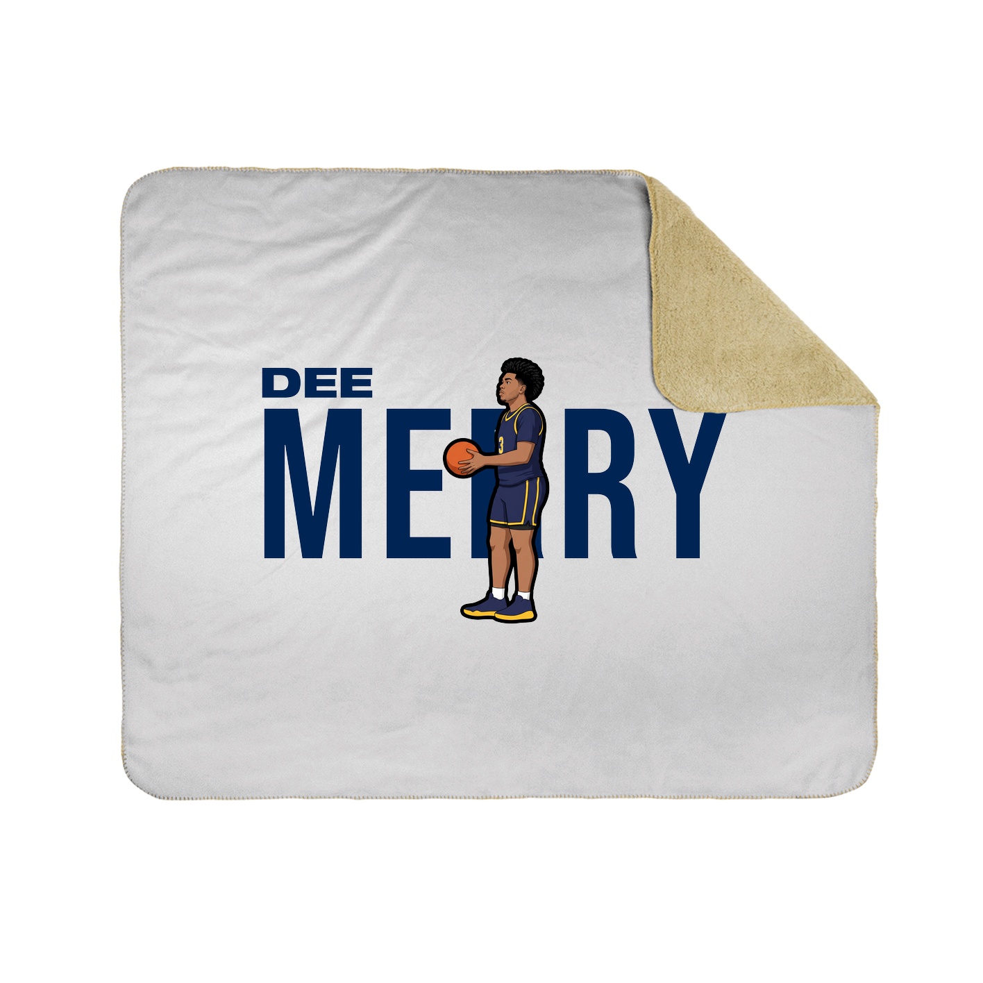 Throw Blanket — Player Name in White