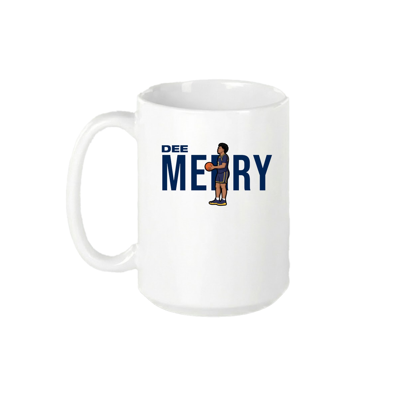 15oz Coffee Mug — Player Name in White