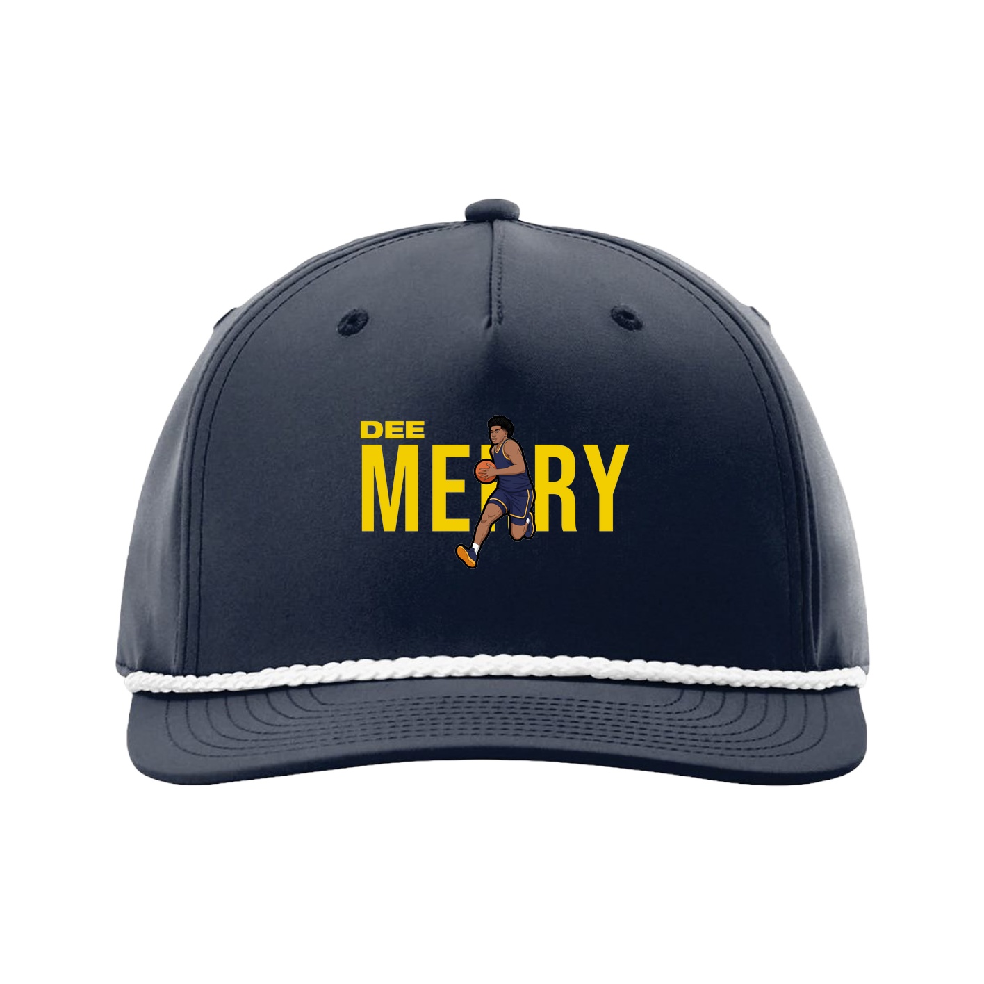 Five-Panel Classic Rope Cap — Player Name in Navy