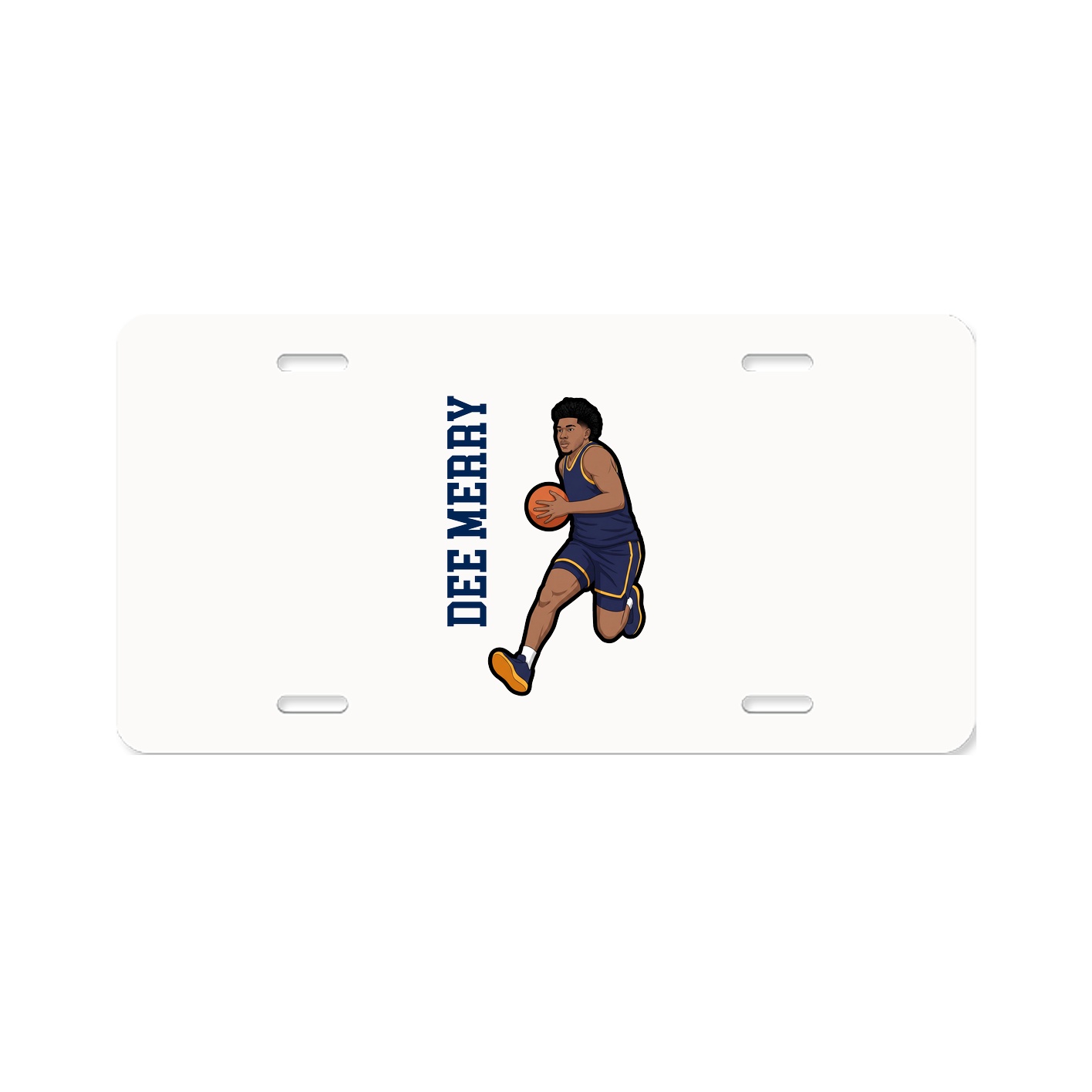 License Plate — Name Vertical in Classic