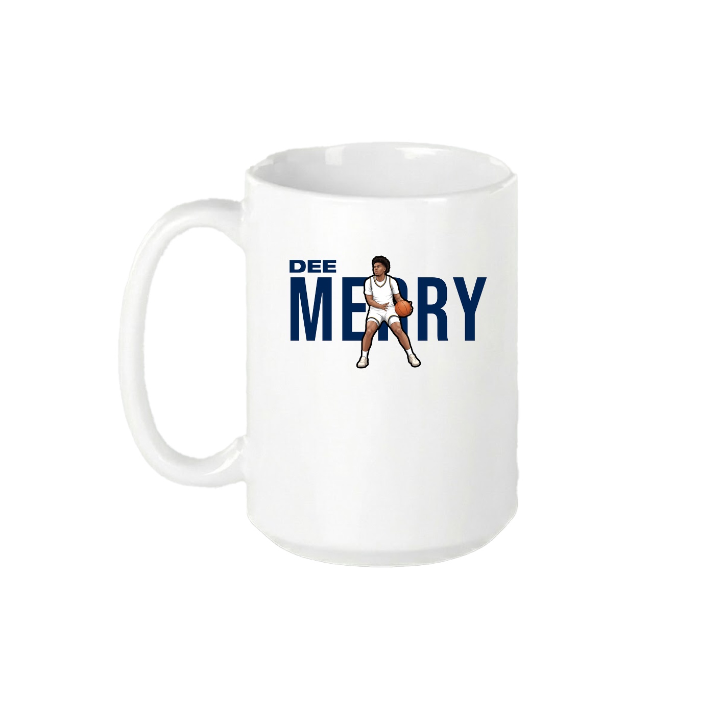 15oz Coffee Mug — Player Name in White