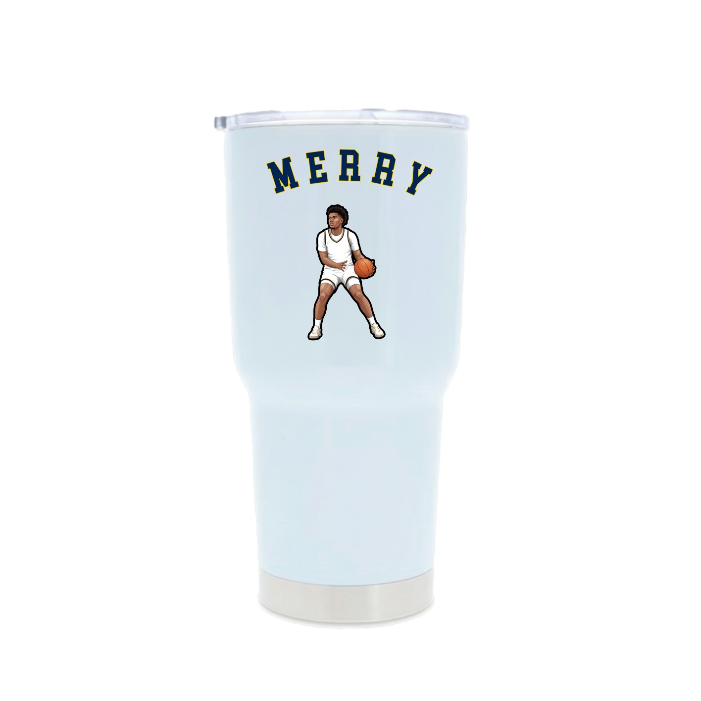 30oz Stainless Steel Tumbler — Shirsey Arch in White