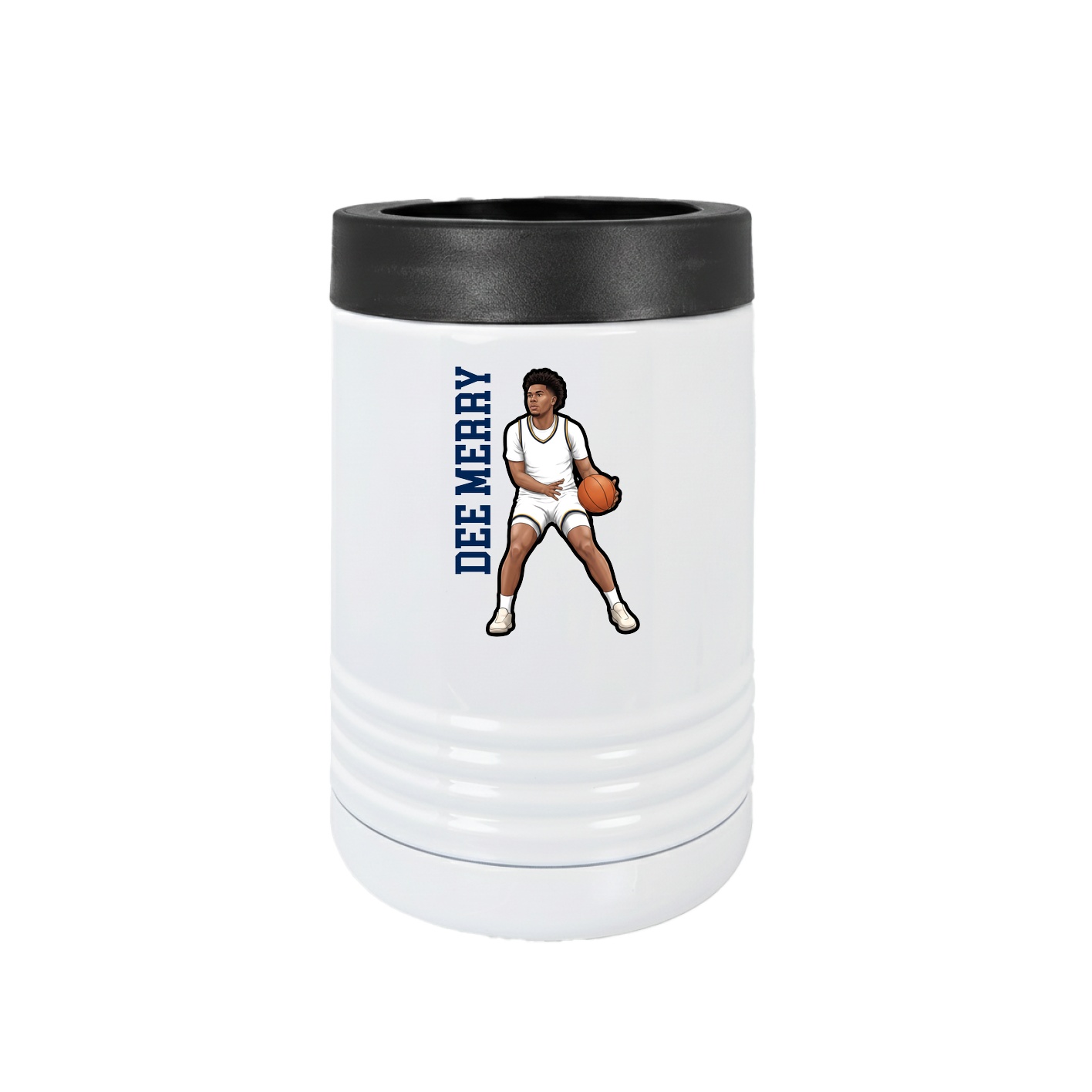 Beverage Holder — Name Vertical in White
