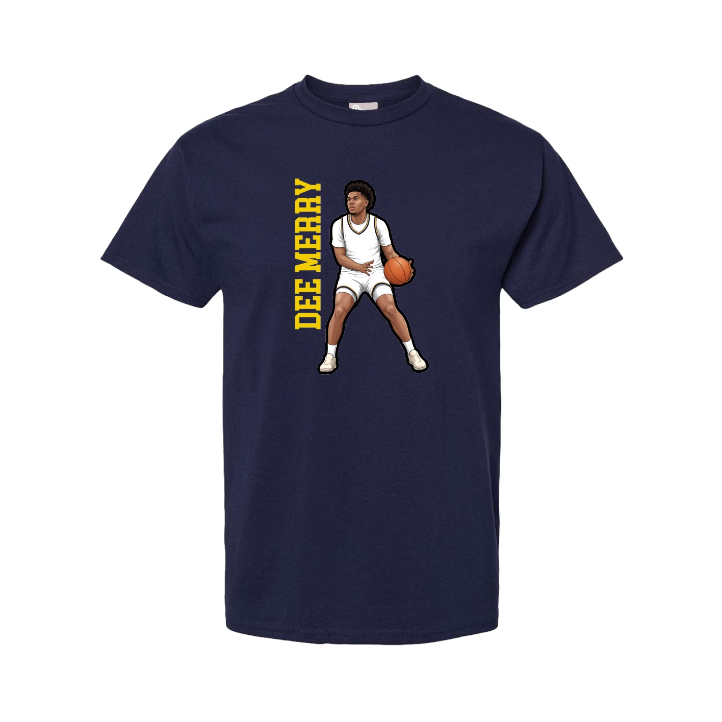 Youth Tee — Name Vertical in Navy