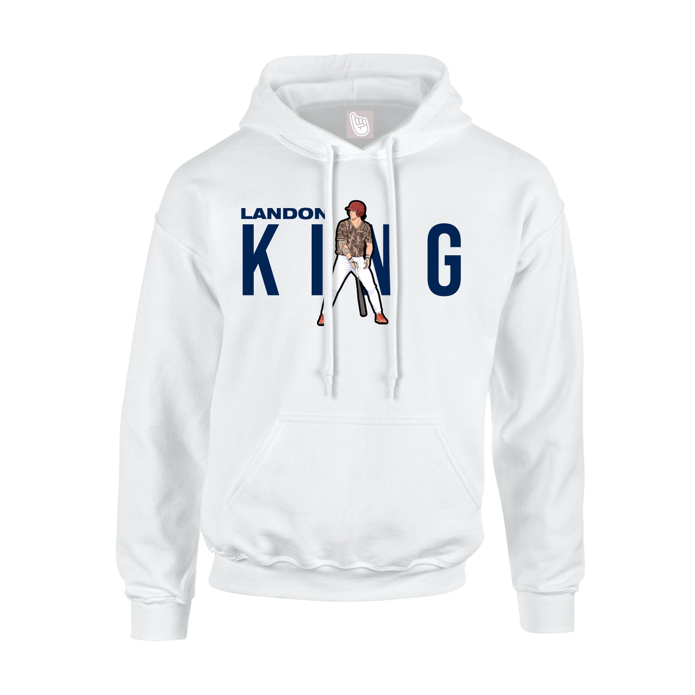 Youth Hoodie — Player Name in White