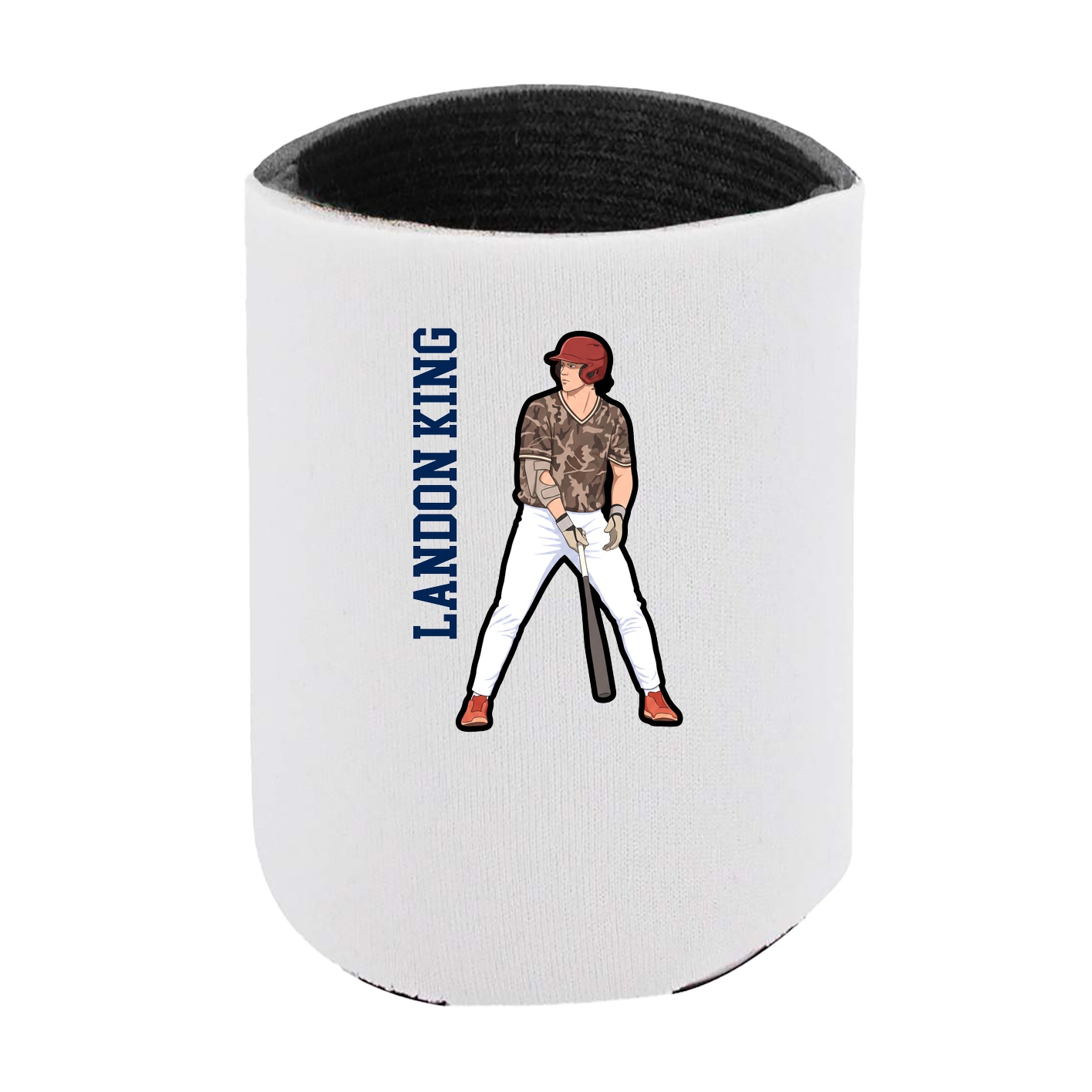 Can Holder — Name Vertical in White