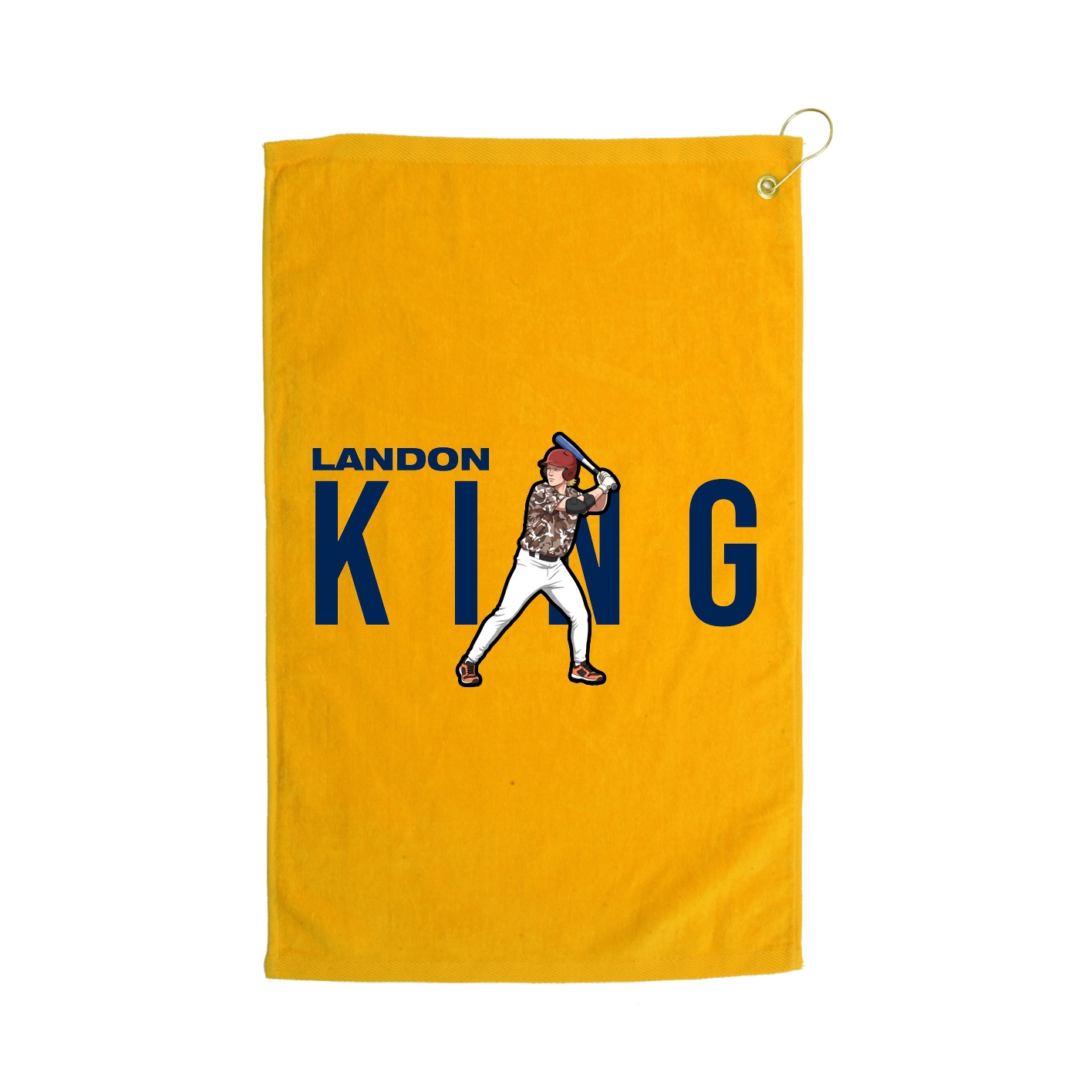 Golf Towel — Player Name in Gold