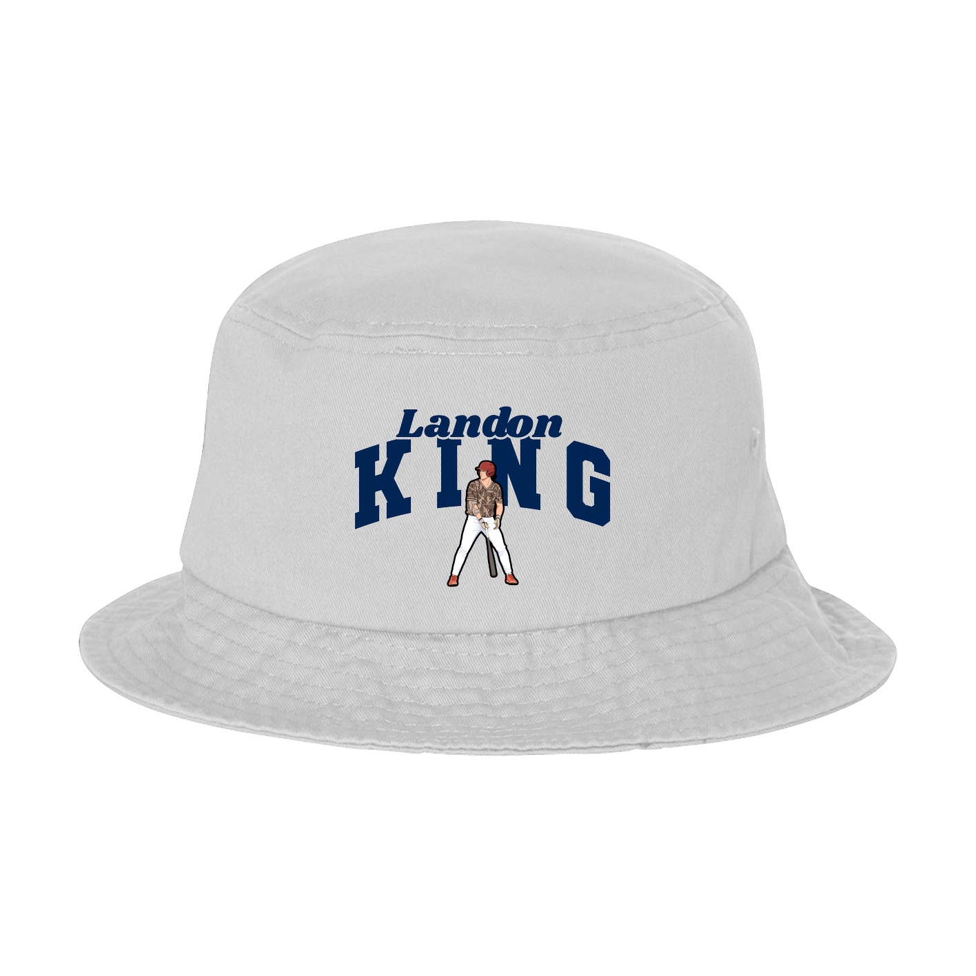 Bucket Cap — Signature Arch in White