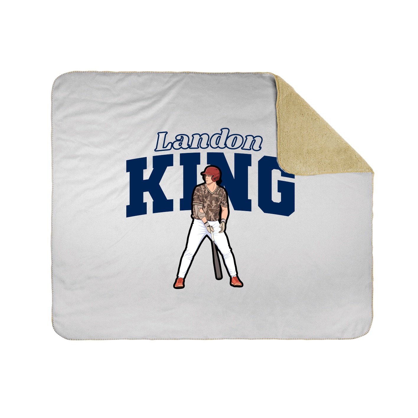 Throw Blanket — Name Arch in White