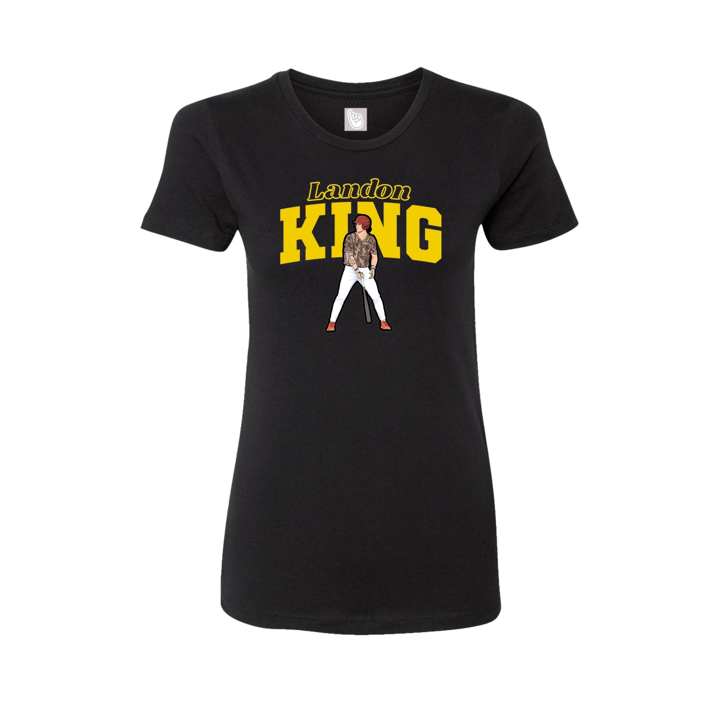 Fitted Women's Tee — Name Arch in Black