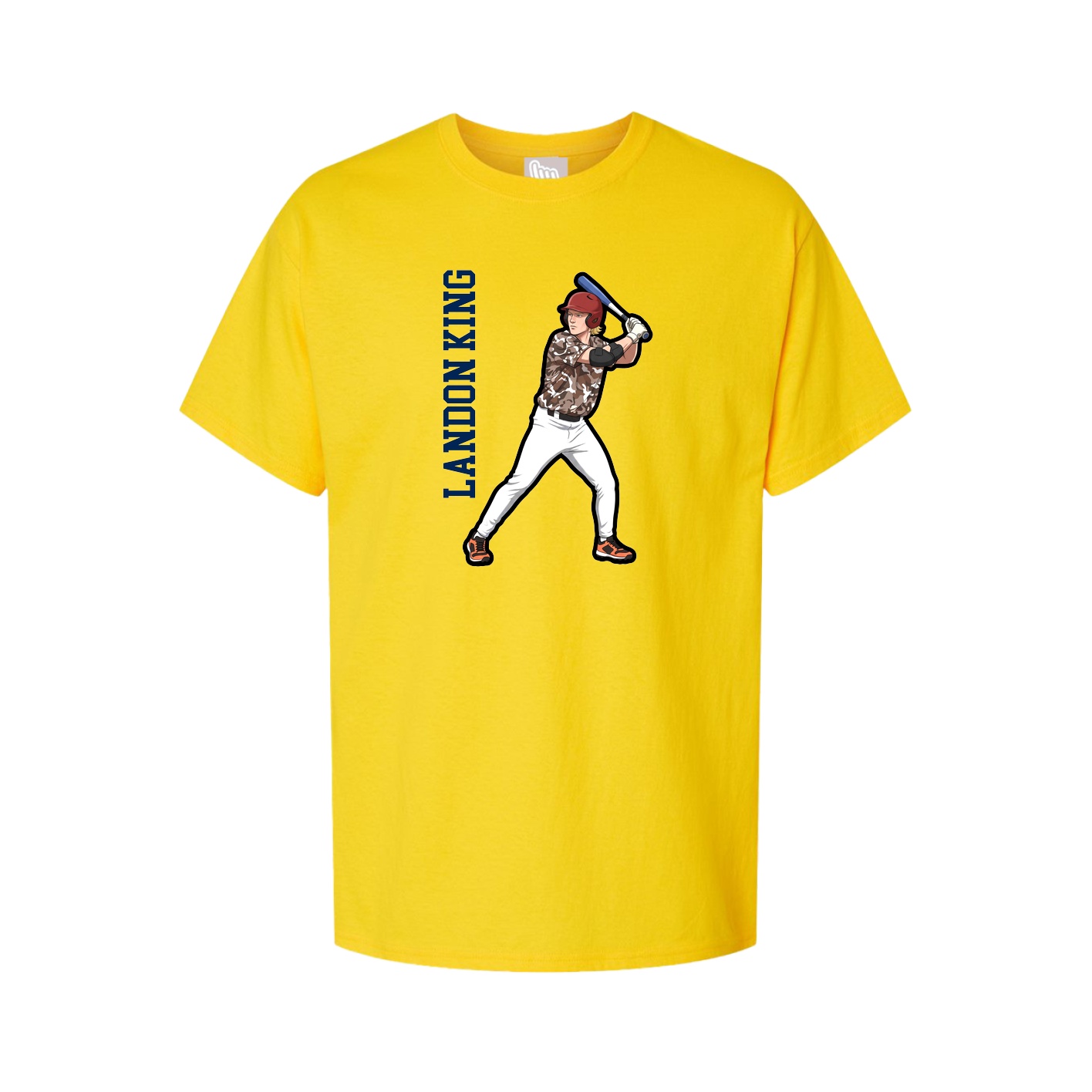 Tee — Name Vertical in Gold