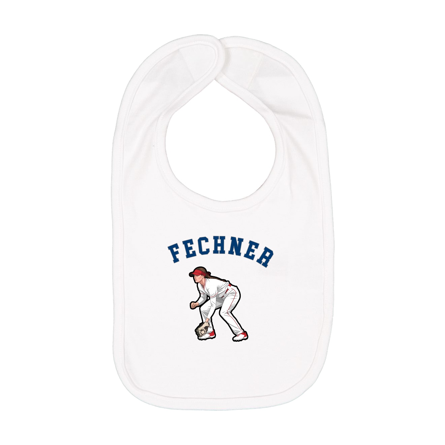 Infant Bib — Shirsey Arch in White