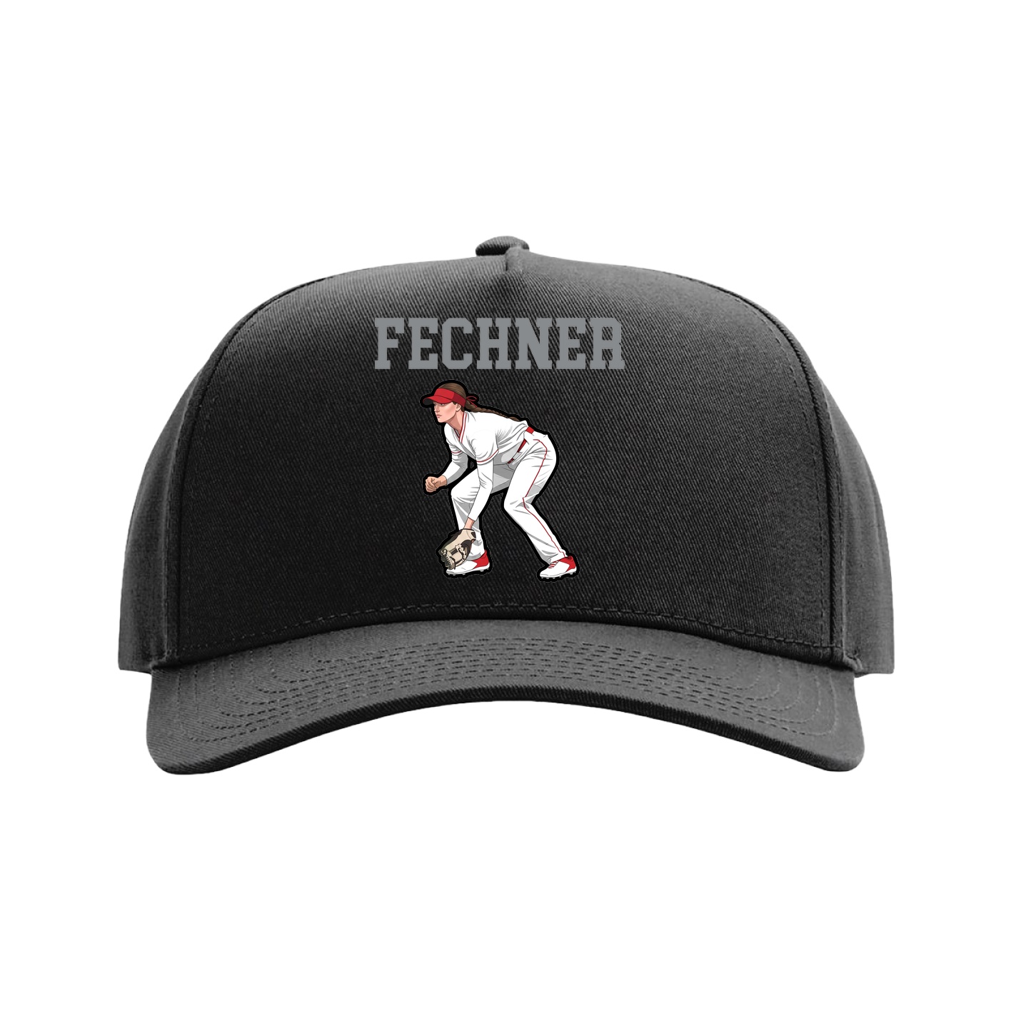 Full Fabric Five-Panel Champ Cap — Shirsey in Black