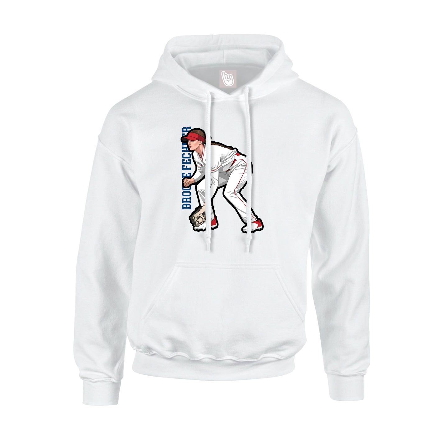 Hoodie — Name Vertical in White