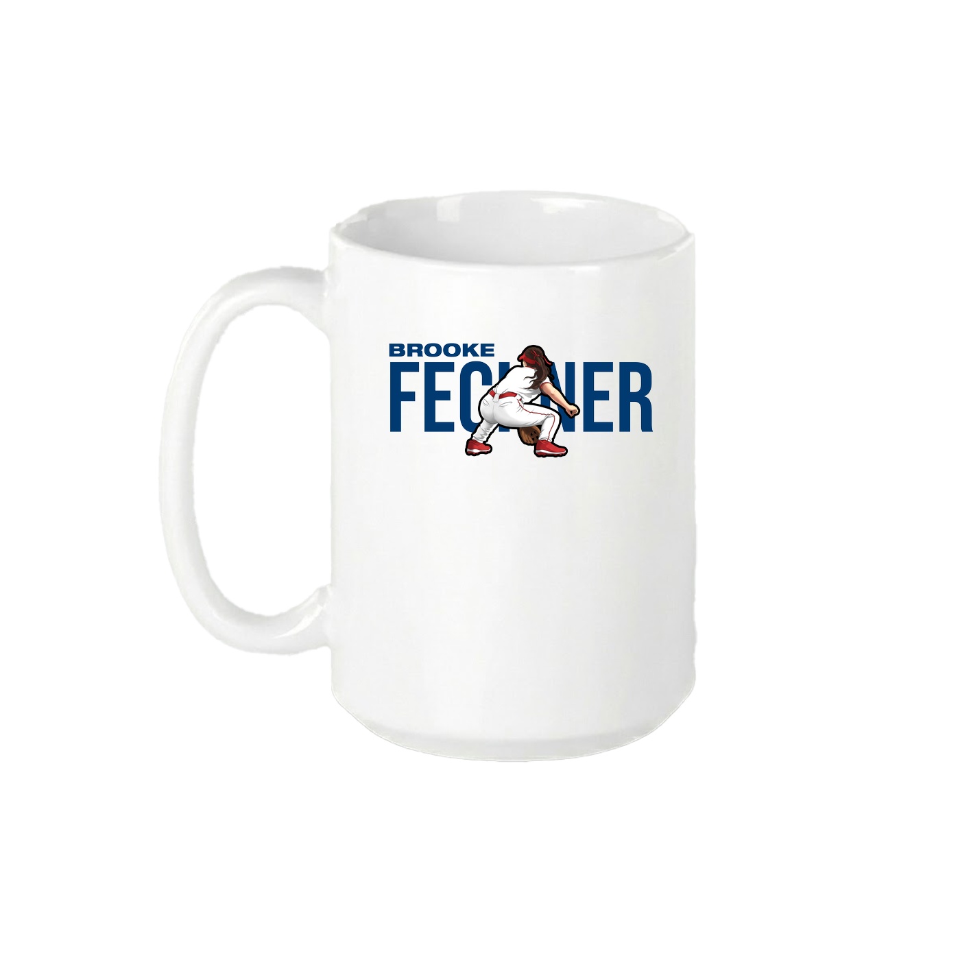 15oz Coffee Mug — Player Name in White