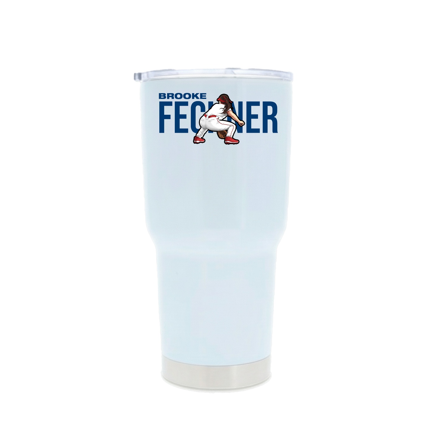 30oz Stainless Steel Tumbler — Player Name in White