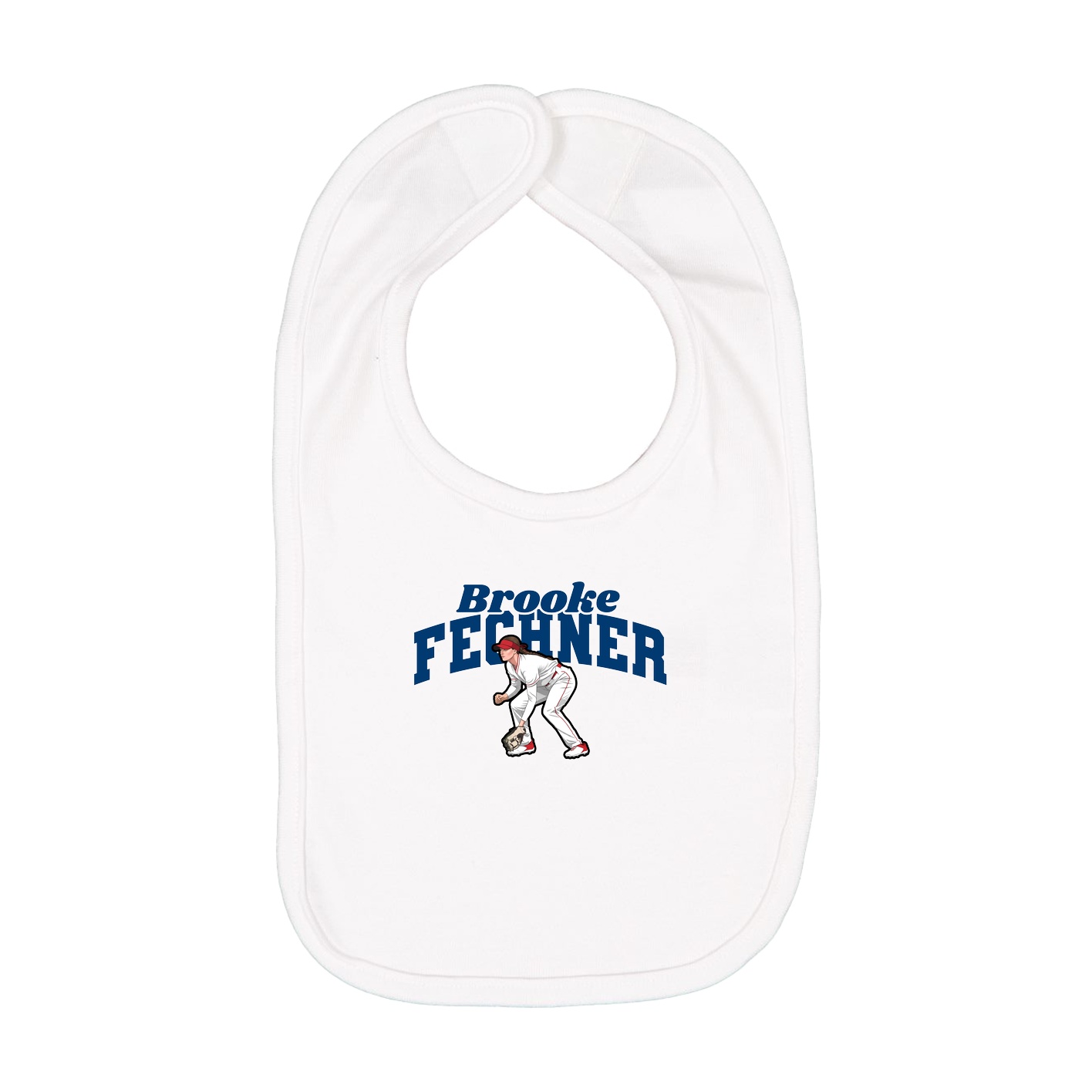 Infant Bib — Signature Arch in White