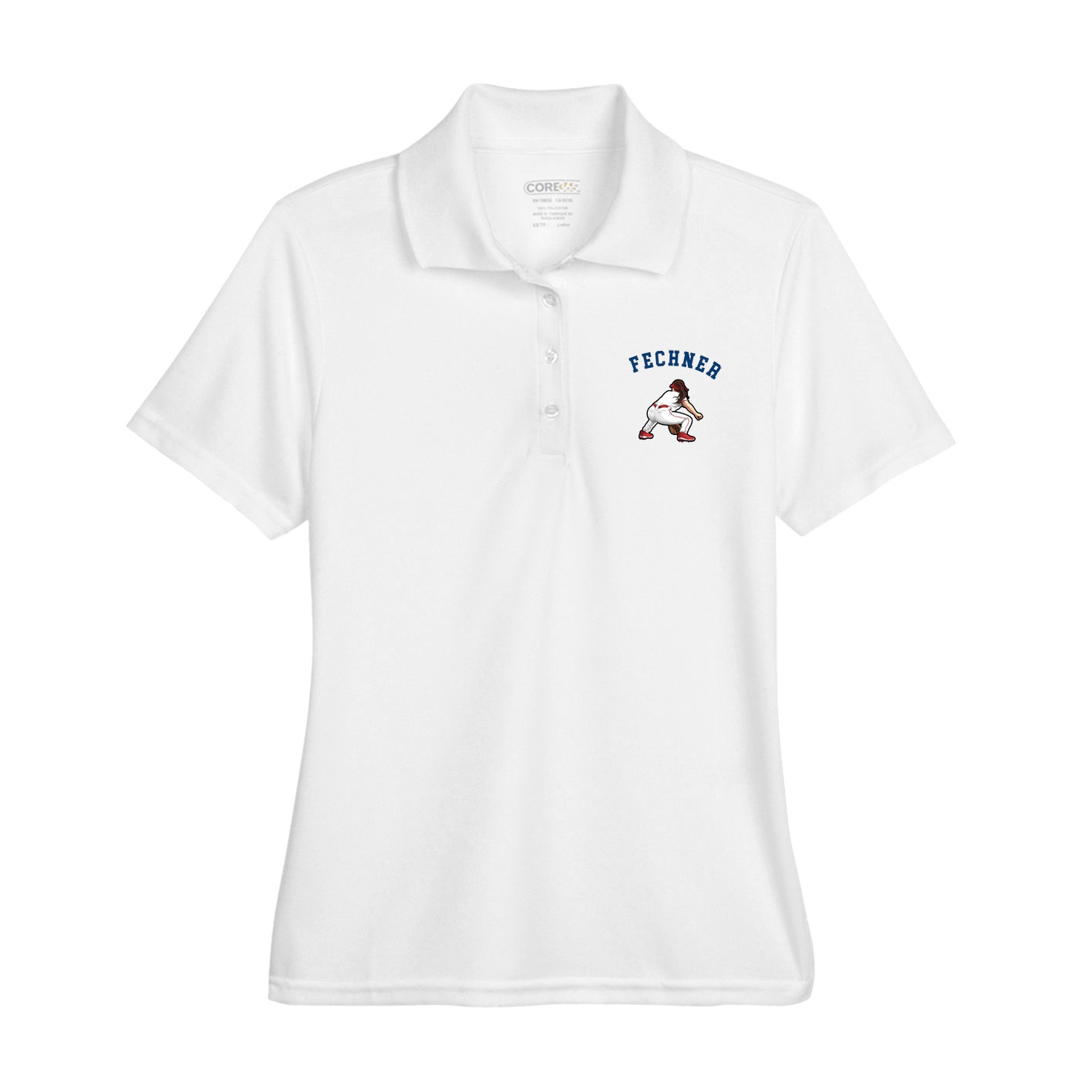 Womens Performance Polo — Shirsey Arch in White