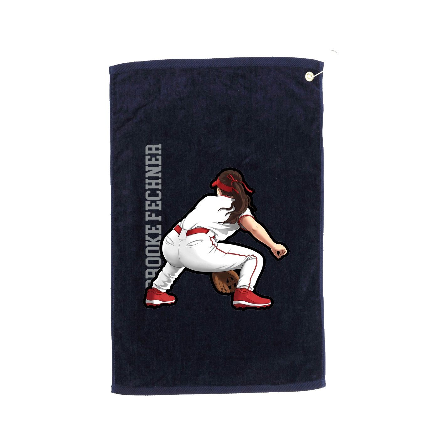 Golf Towel — Name Vertical in Navy